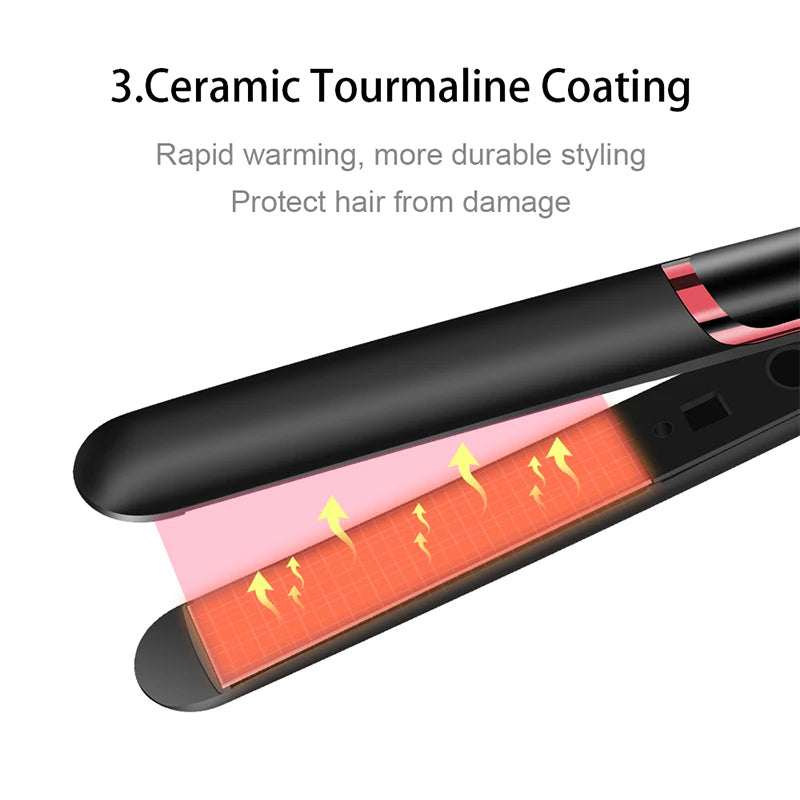 Professional Hair Straightener Ceramic Ionic Fast Heat-Up
