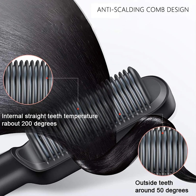 Sleek Glow Hair Straightening Brush