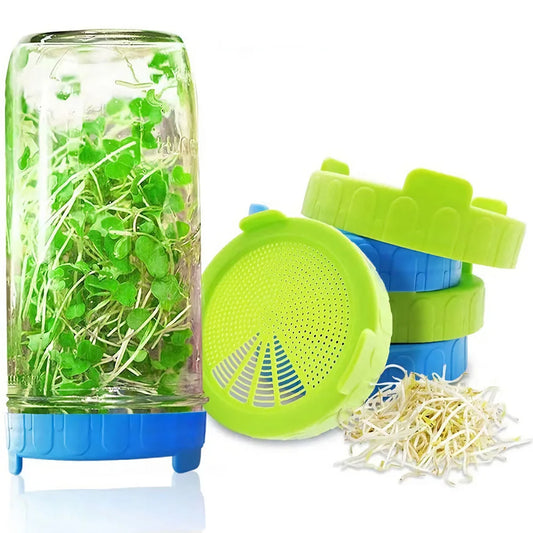 Safe Seeds Planting Sprouting Lid Bottles Mesh Cover