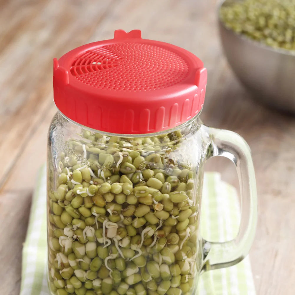 Safe Seeds Planting Sprouting Lid Bottles Mesh Cover
