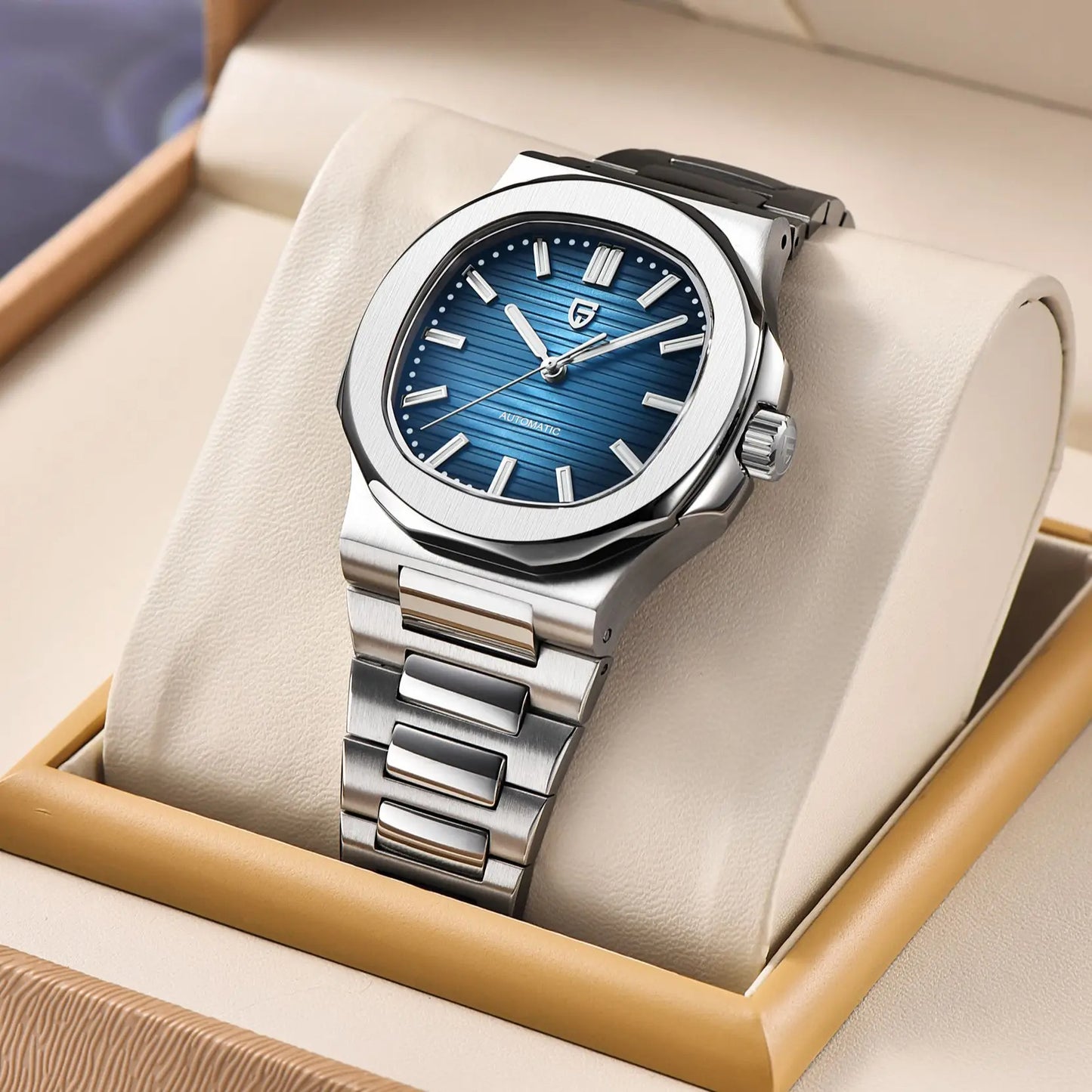 PP Silver With Green Dial With Date