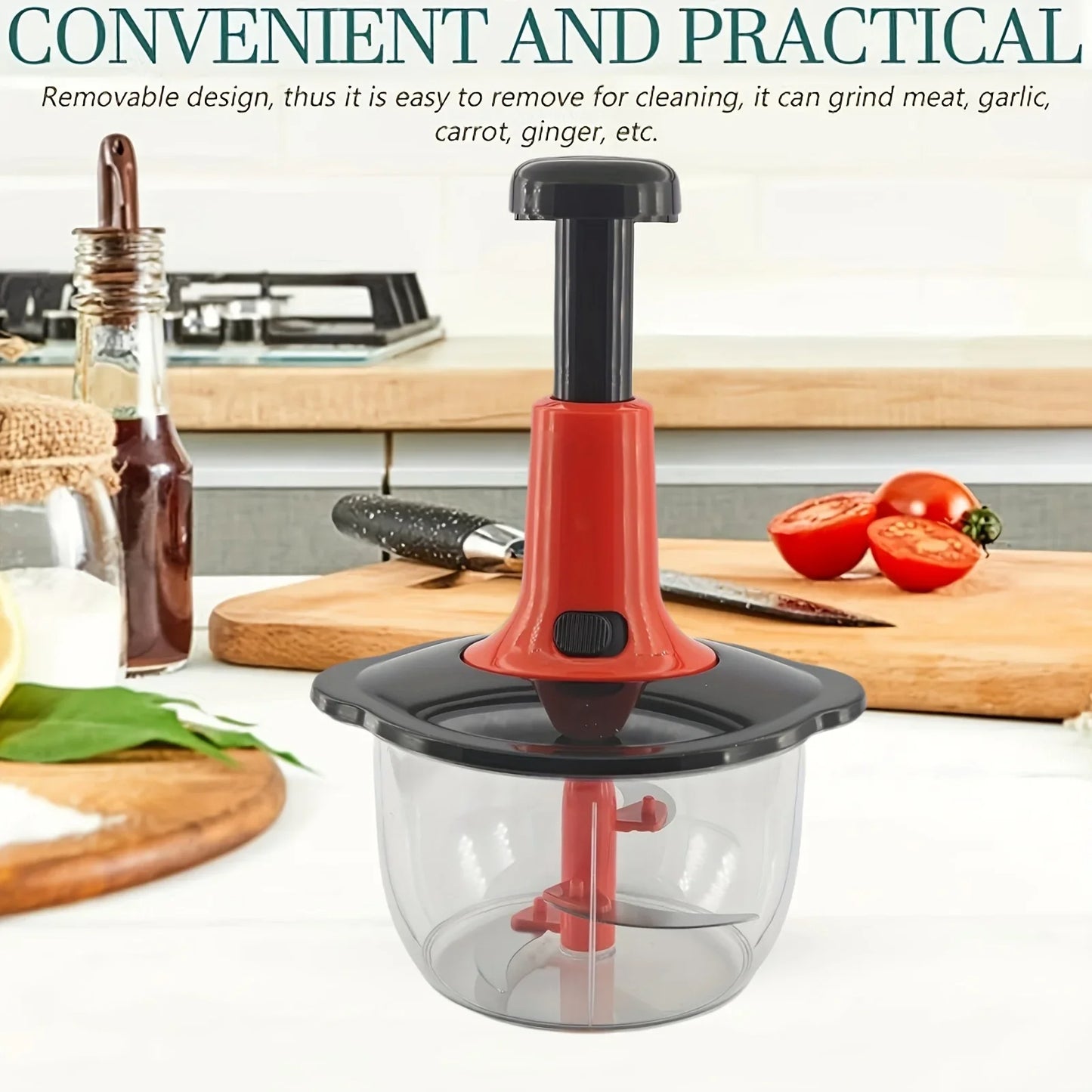 Manual Push Food Chopper