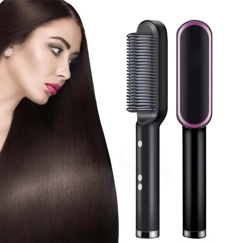Sleek Glow Hair Straightening Brush